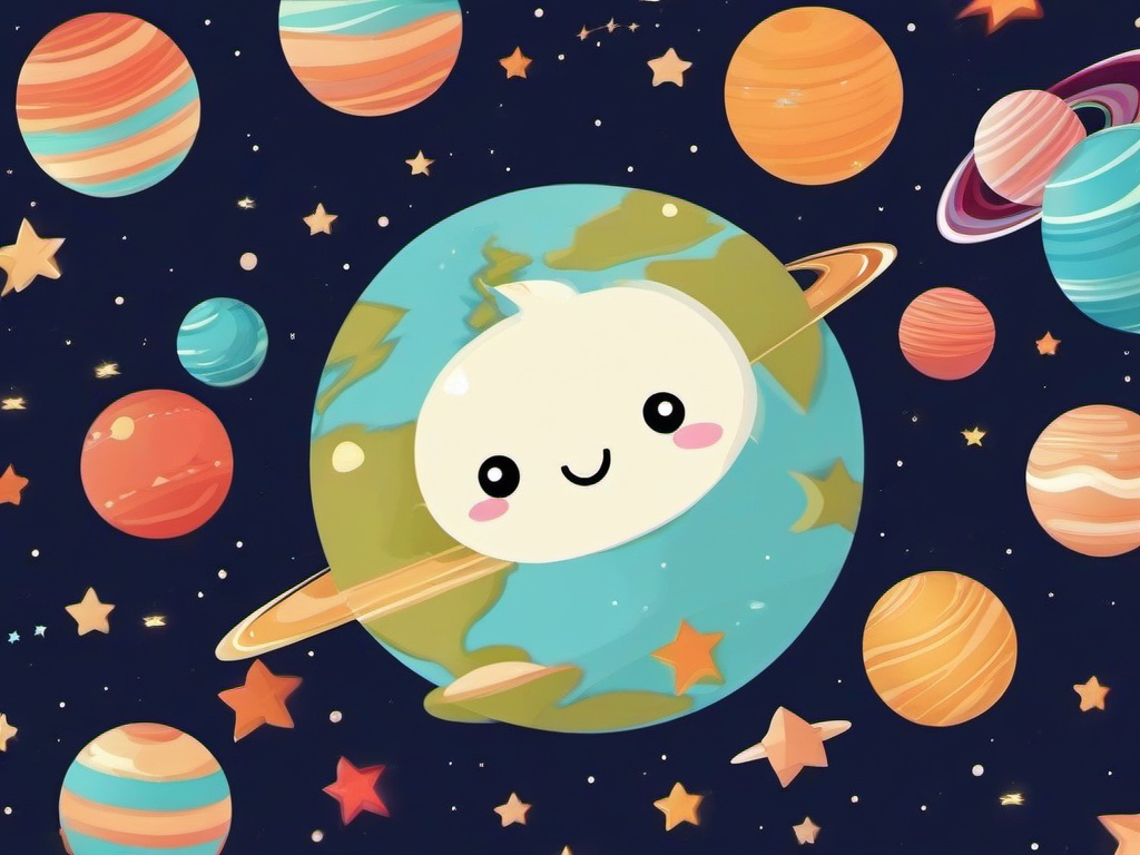 cute planet wallpaper  ,desktop background wallpaper