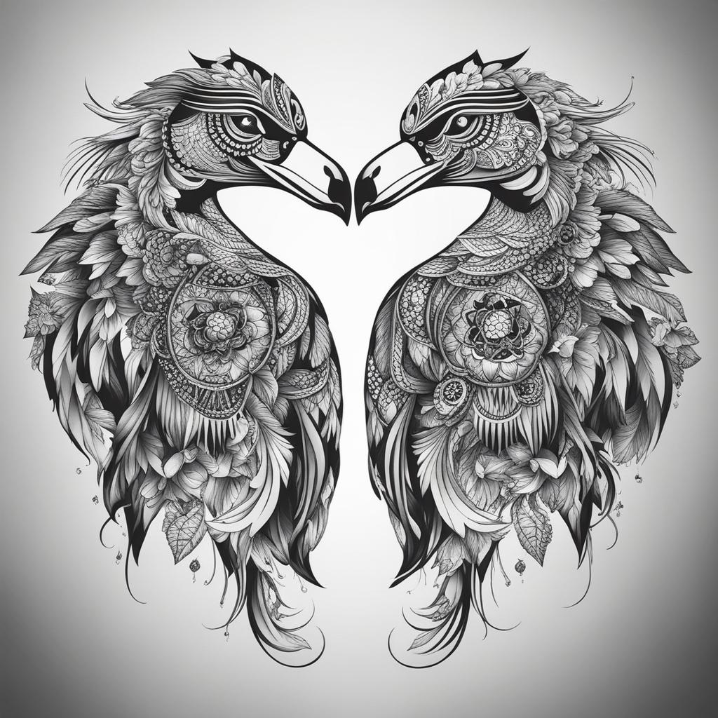 matching best friend tattoos black and white design 