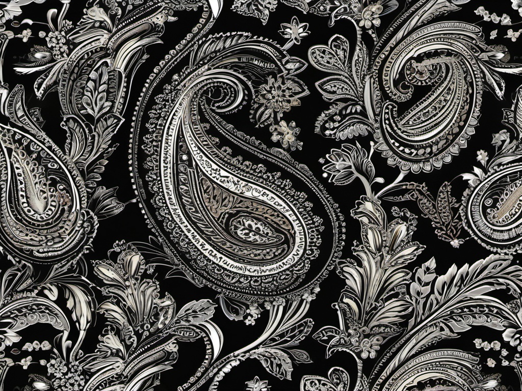 Black Paisley Wallpaper ,Desktop Background Wallpaper