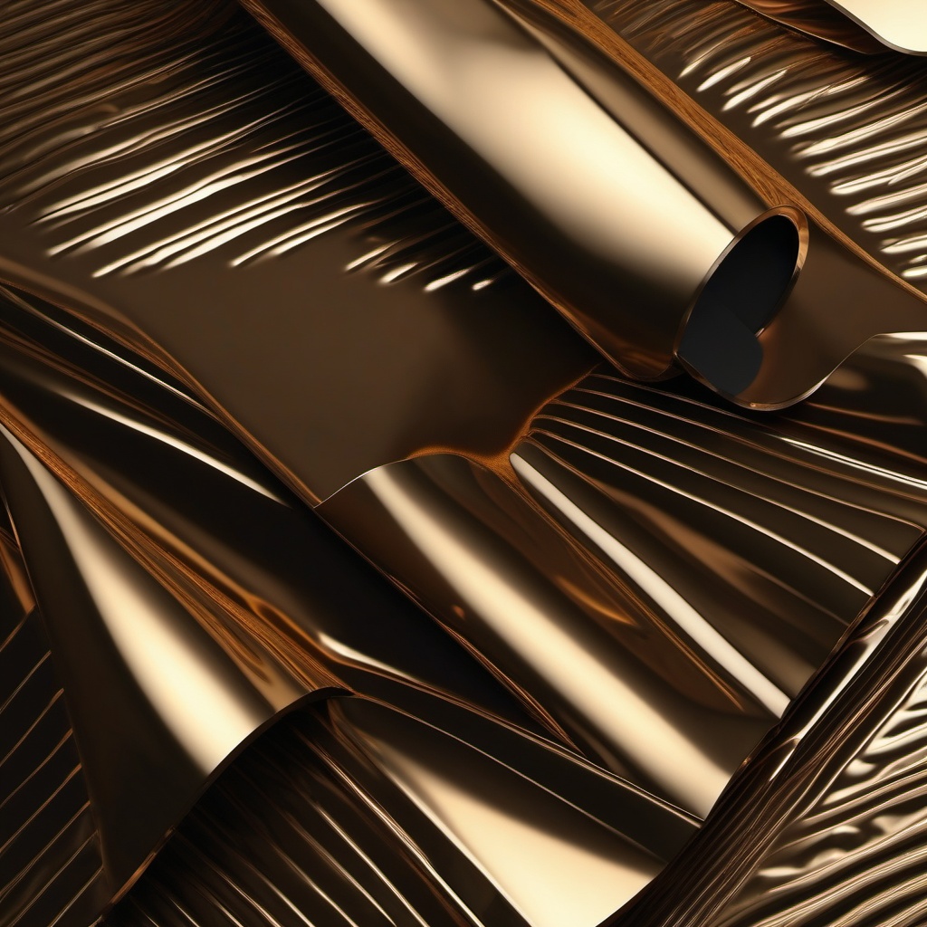 Abstract patterns on metallic surfaces top view, product photoshoot realistic background, hyper detail, high resolution