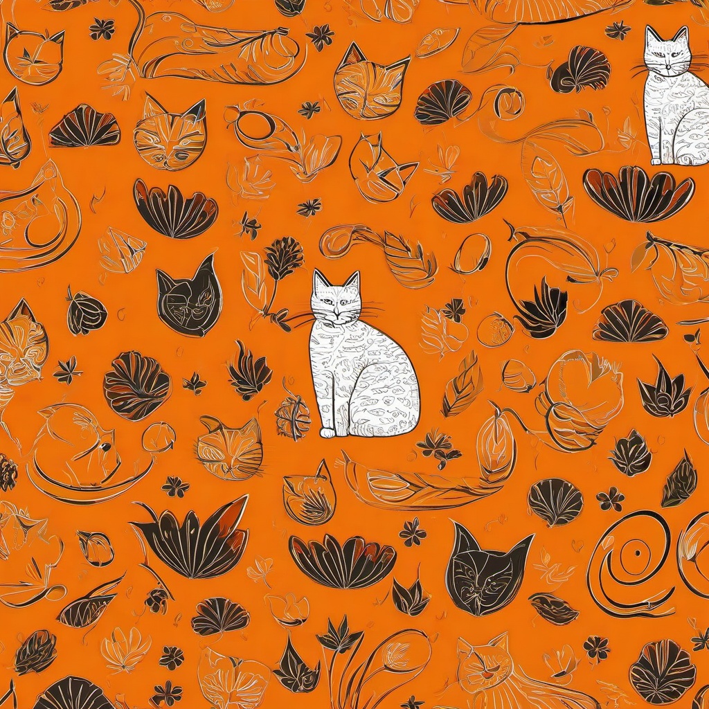 Orange Background Wallpaper - orange cat wallpaper  