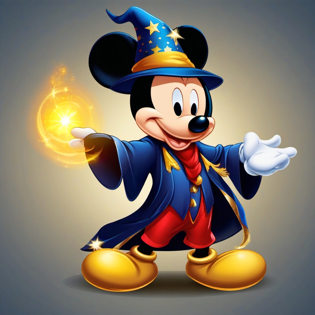 Mickey Mouse clipart - Mickey Mouse dressed as a wizard  