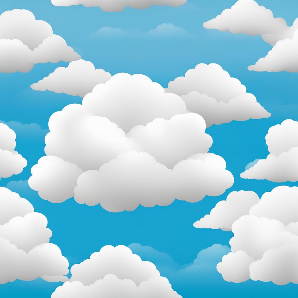 cloud clipart - fluffy cloud design against a serene backdrop. 