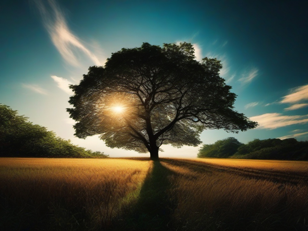 Tree With Sky Background  ,desktop background wallpaper