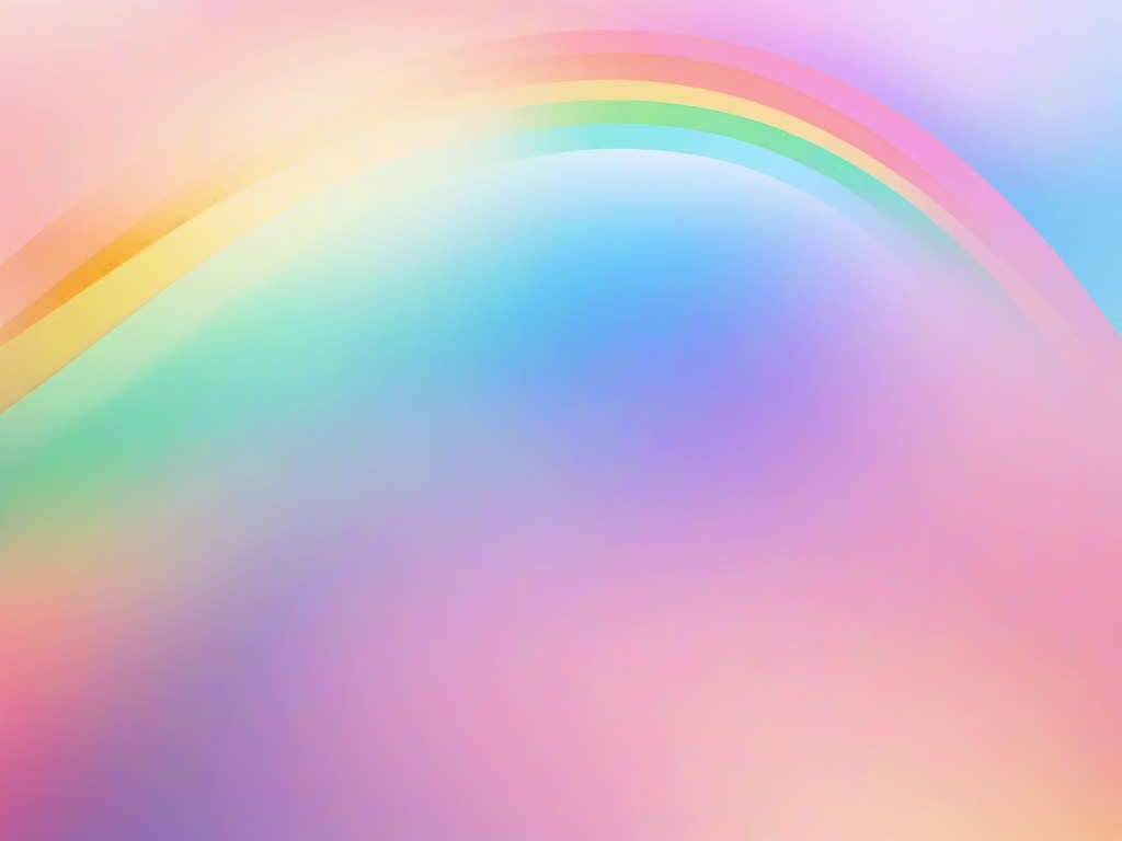 Pastel Rainbow Transparent Background  