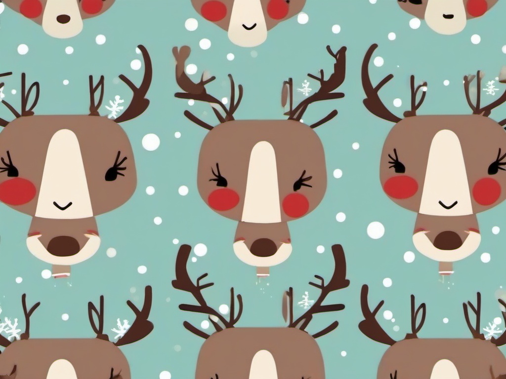 Cute Christmas Reindeer Wallpaper  