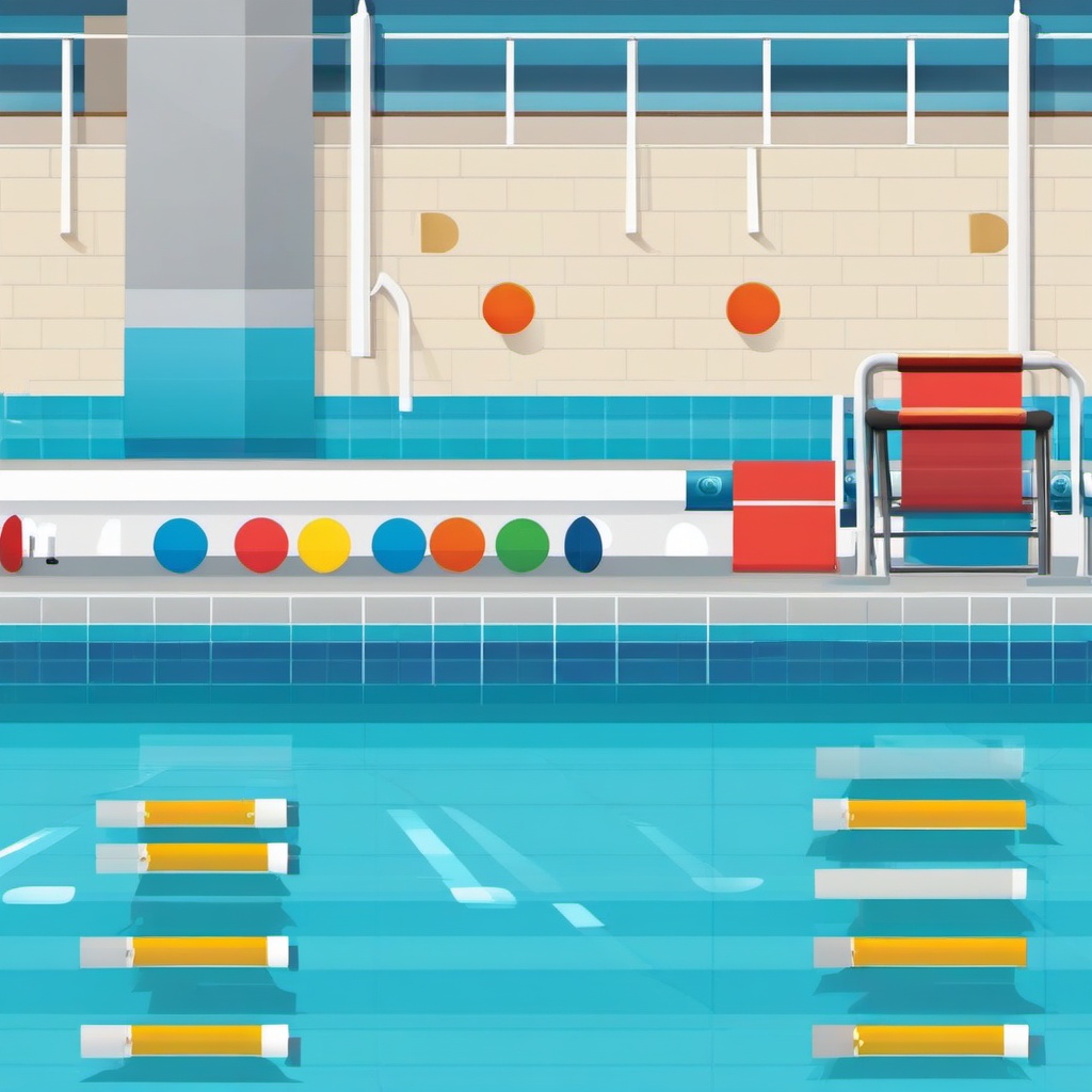 Sport clipart - swimming pool with lanes  vector clipart