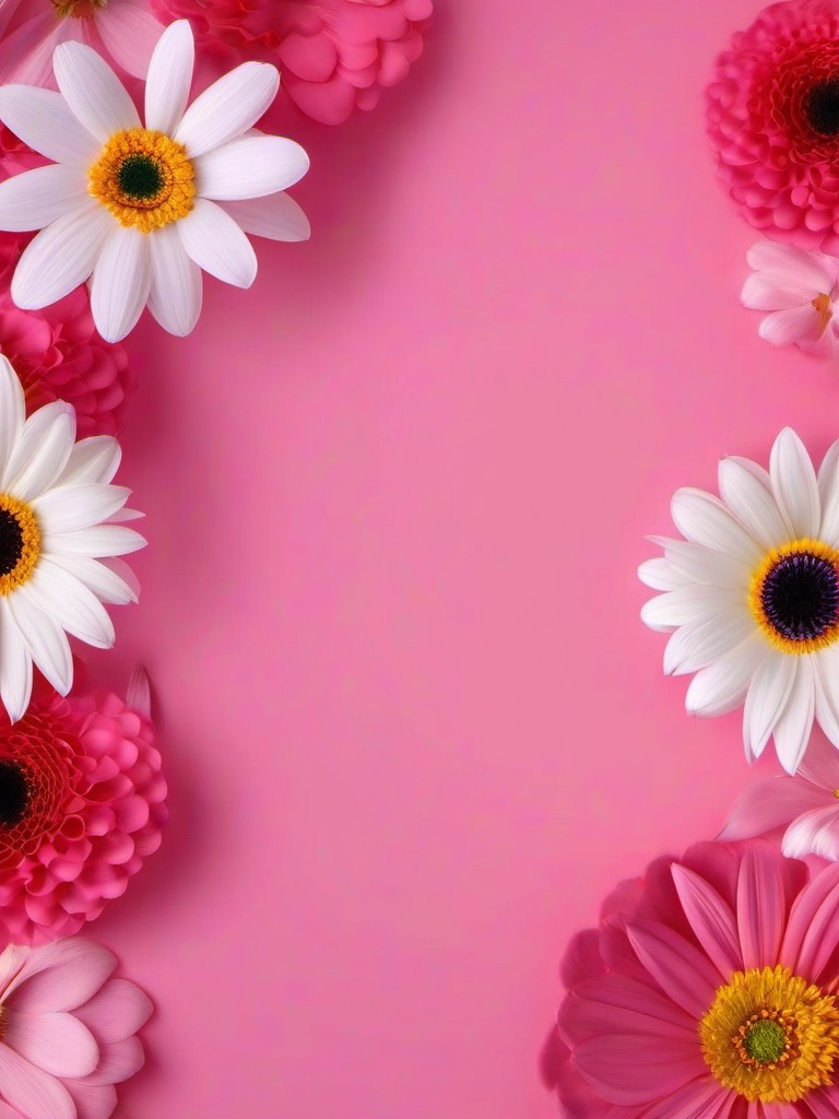 Flower Background Wallpaper - flowers on pink background  