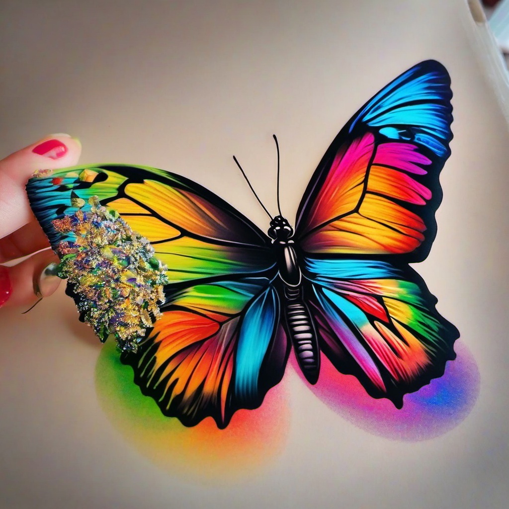 rainbow butterfly tattoo designs  