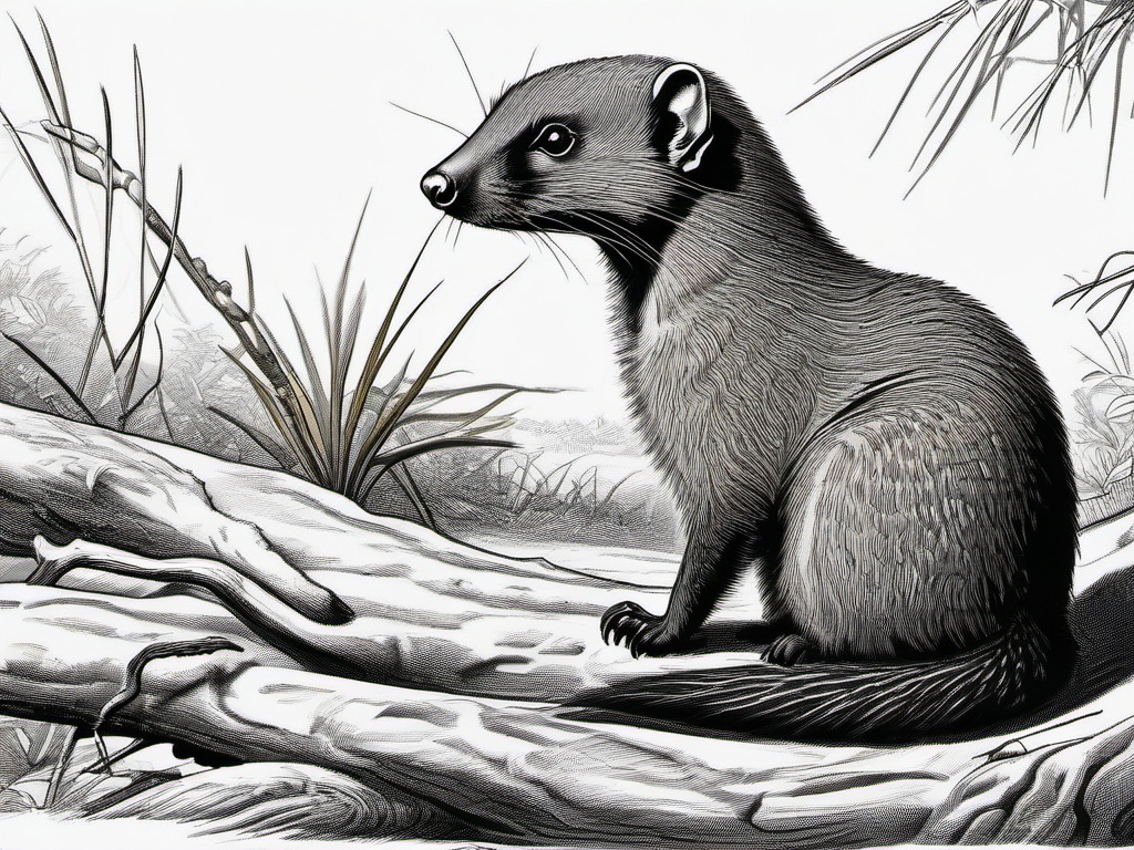 Mongoose Cartoon - Cartoon of mongoose on alert  