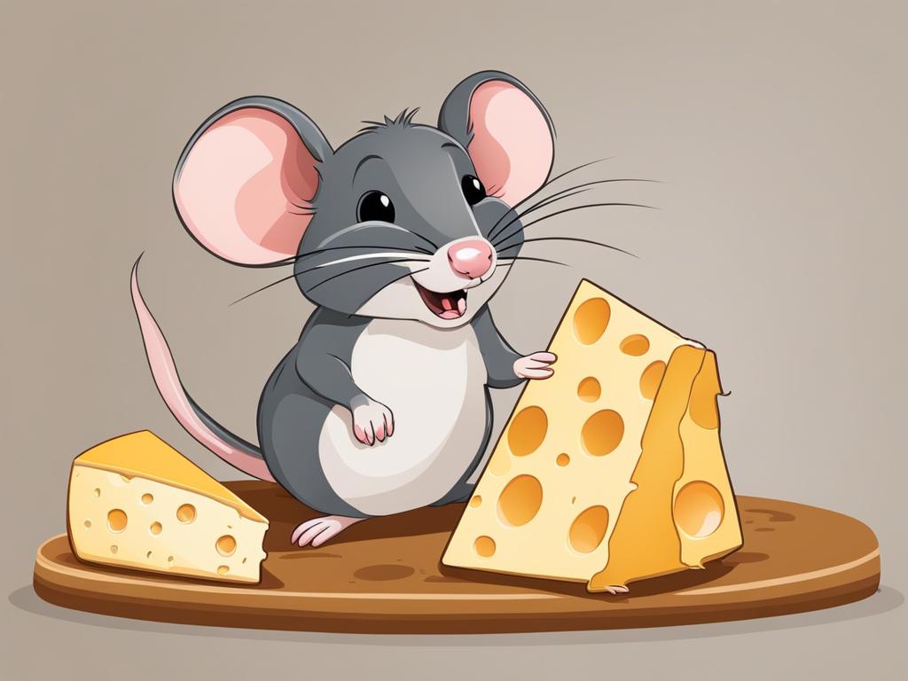 rat clipart - a playful rat nibbling on cheese, its whimsical antics eliciting smiles 