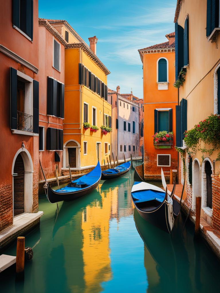 venetian lagoon mysteries - paint a scene from the serene venetian lagoon, showcasing lesser-known islands and tranquil waterways. 