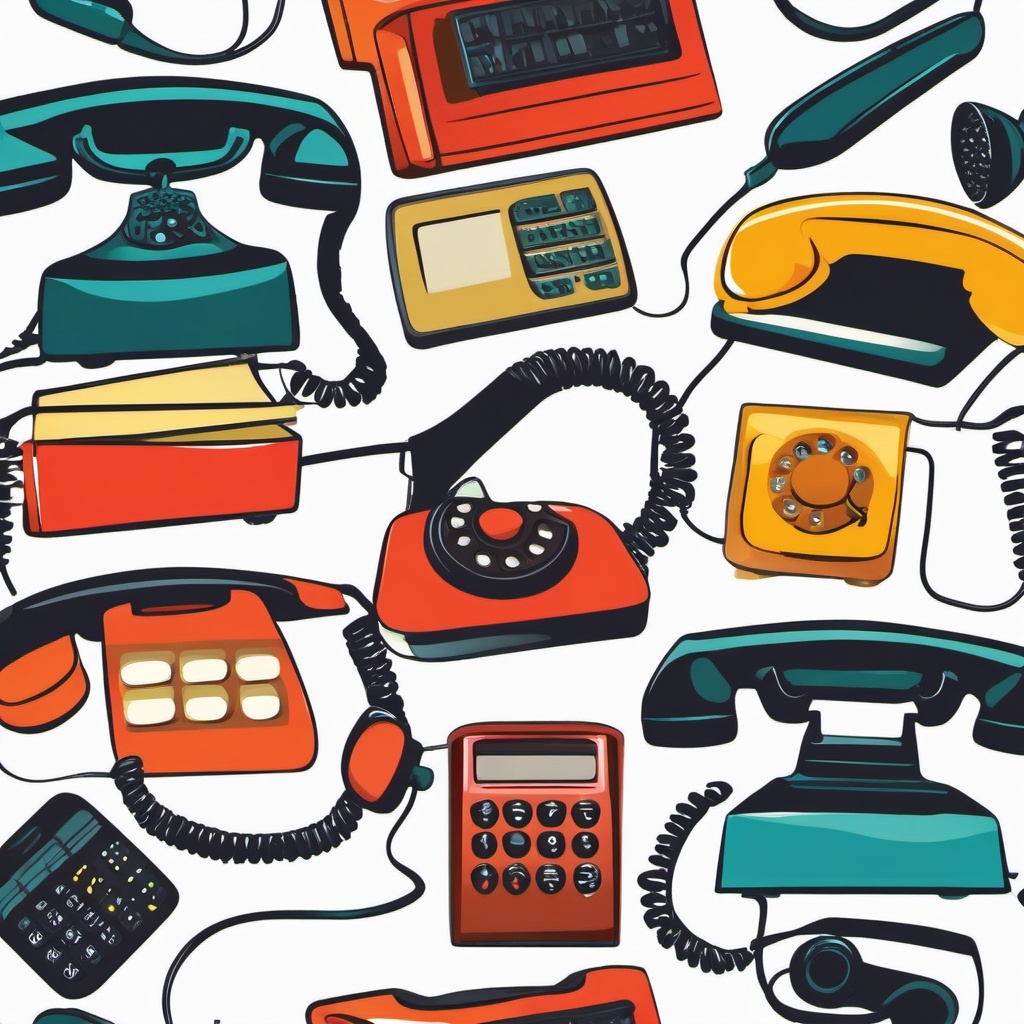 Phone call clipart - Phone receiver for making phone calls,  color clipart, vector art