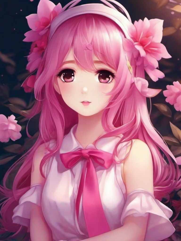 cute pink anime wallpaper  ,mobile iphone background wallpaper