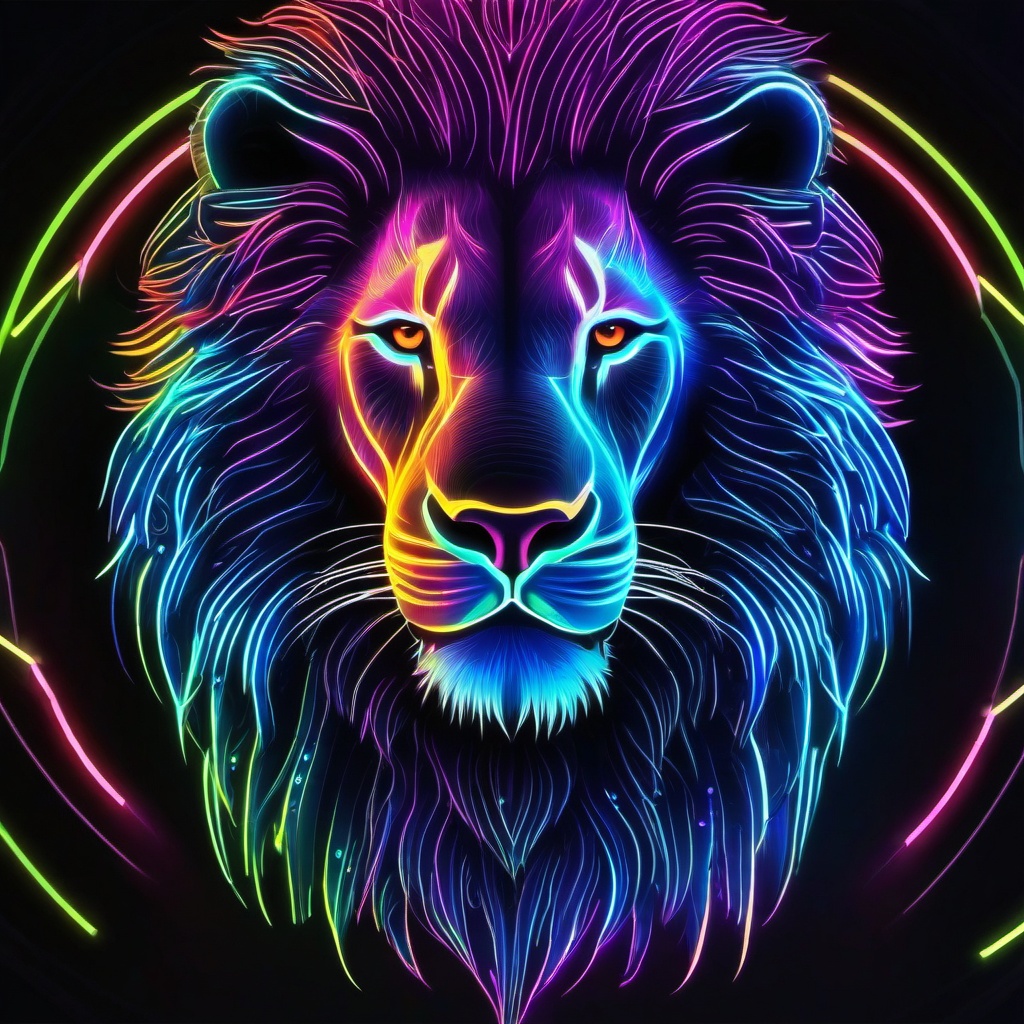 Neon Background Wallpaper - neon lion wallpaper  