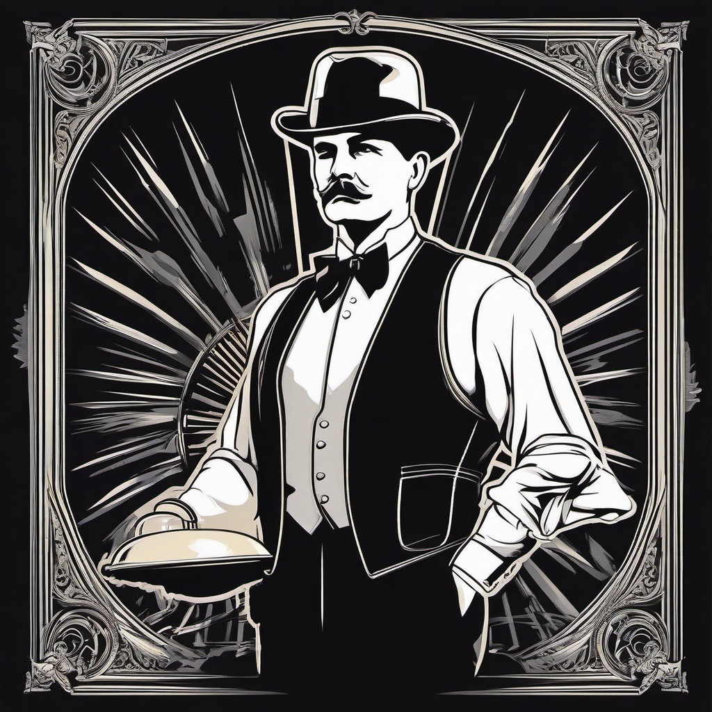 Prohibition Era Elegance - Transport your t-shirt back to the era of prohibition. , vector art, splash art, retro t shirt design