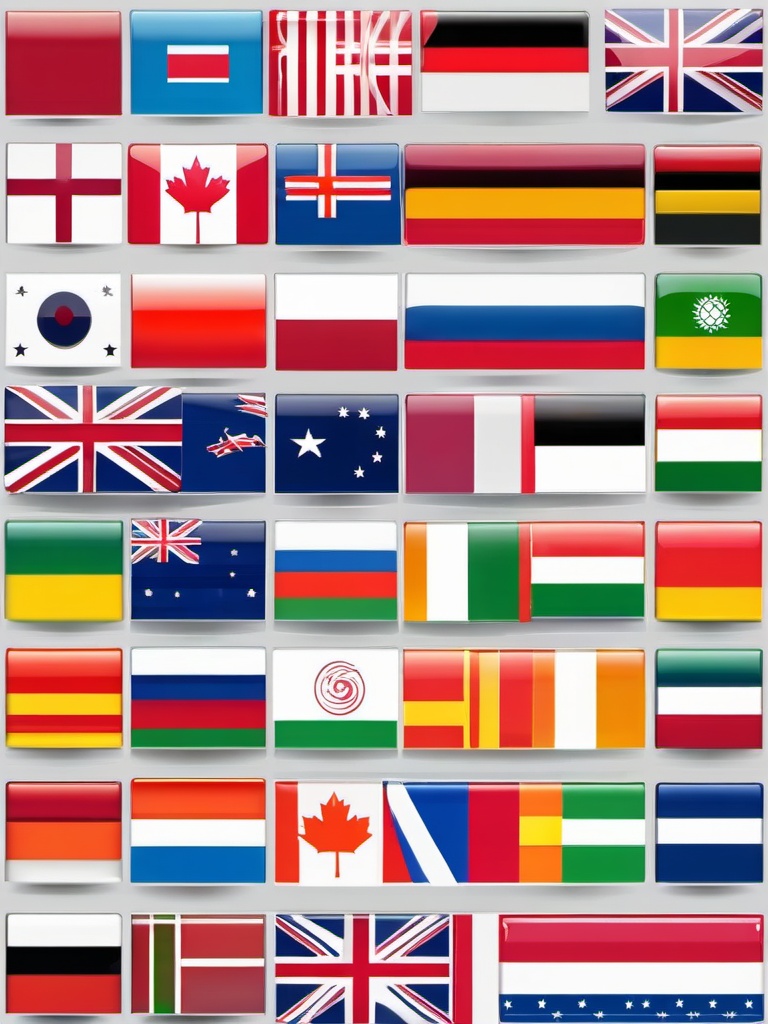 Flag clipart - National flag symbolizing countries and patriotism,  color clipart, vector art