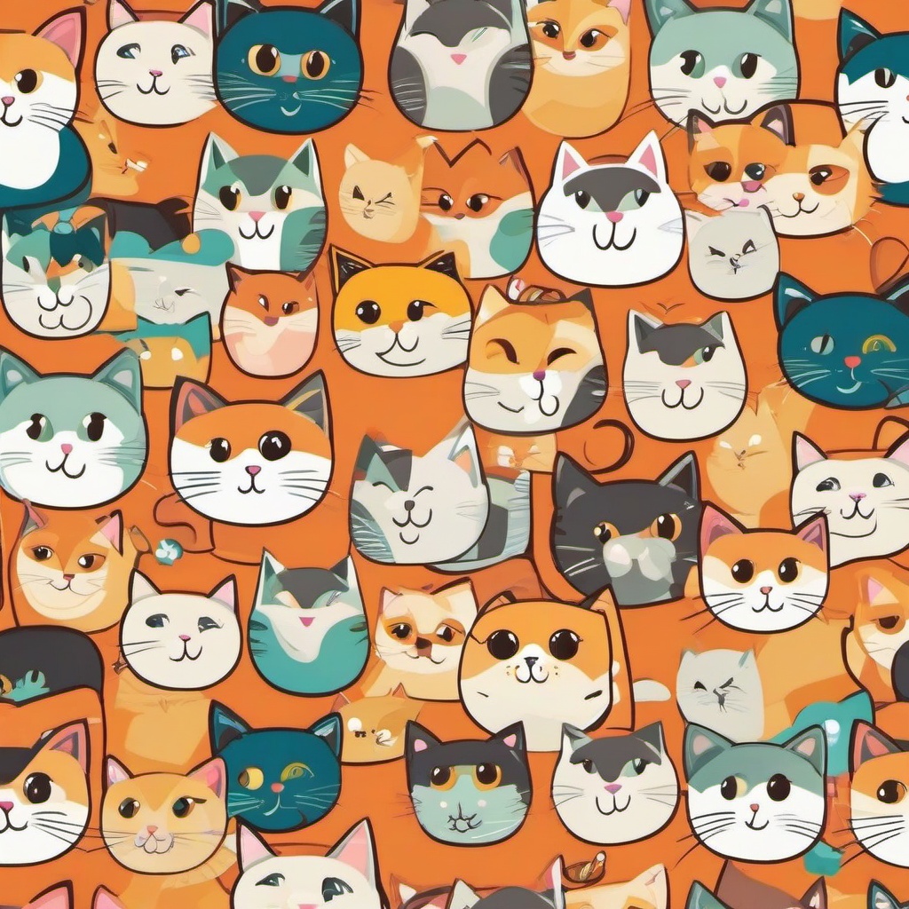 Cat Background Wallpaper - cute cartoon cat background  