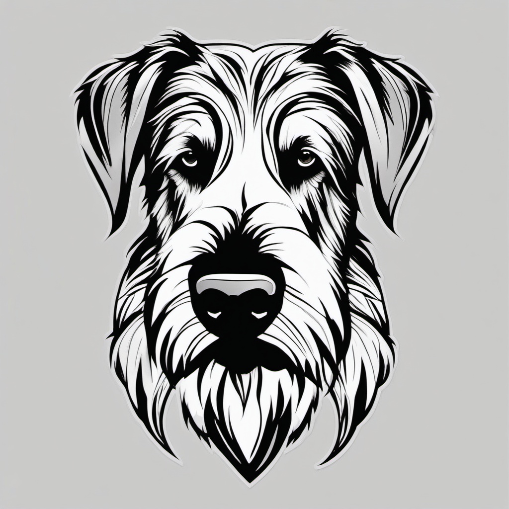 irish wolfhound tattoo  simple color tattoo,minimal,white background