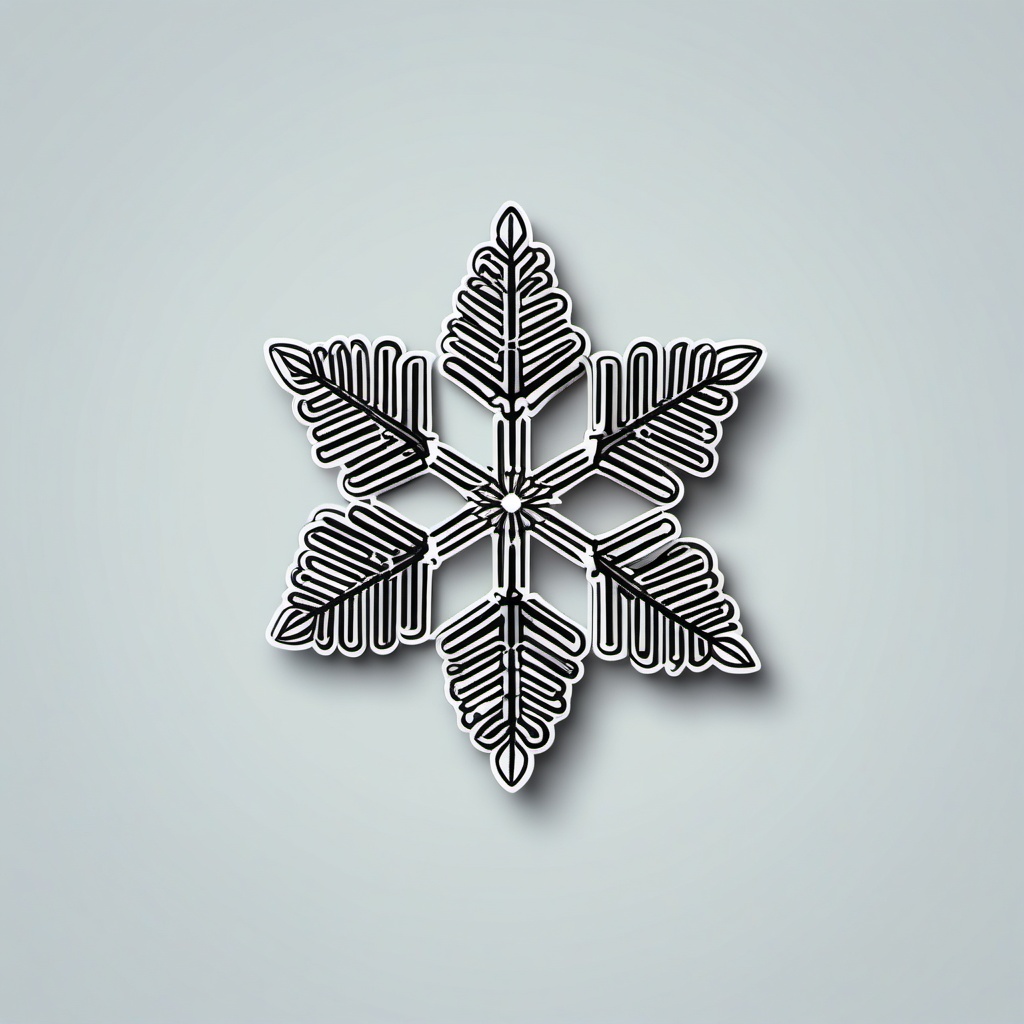 Snowflake sticker- Delicate and unique, , sticker vector art, minimalist design