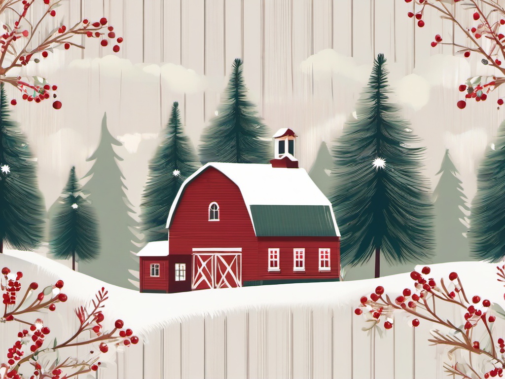 Farmhouse Christmas Wallpaper  