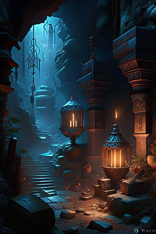 ekhidnas weaving cunning traps and deceptions in the labyrinthine catacombs beneath a forgotten city. 