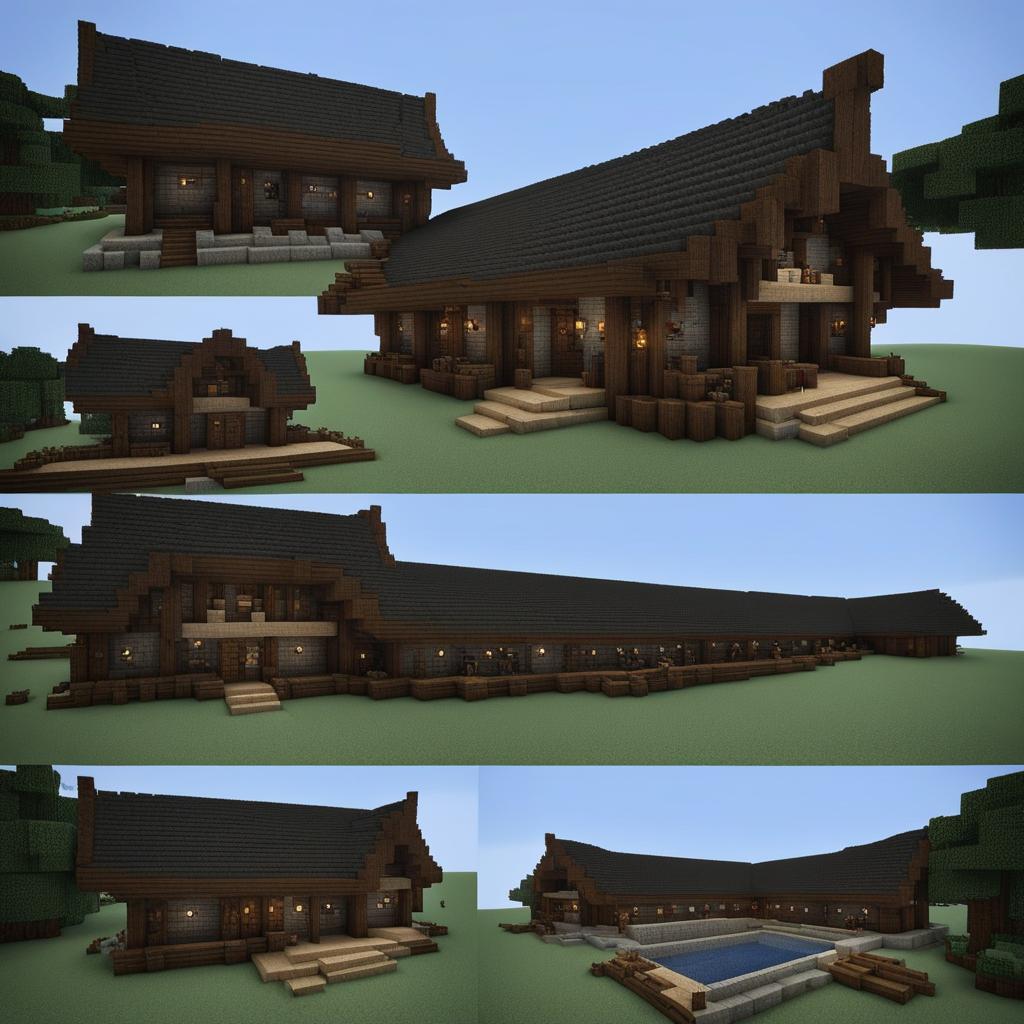 Nordic Longhouse With A Dragon Ship Burial Site - Minecraft