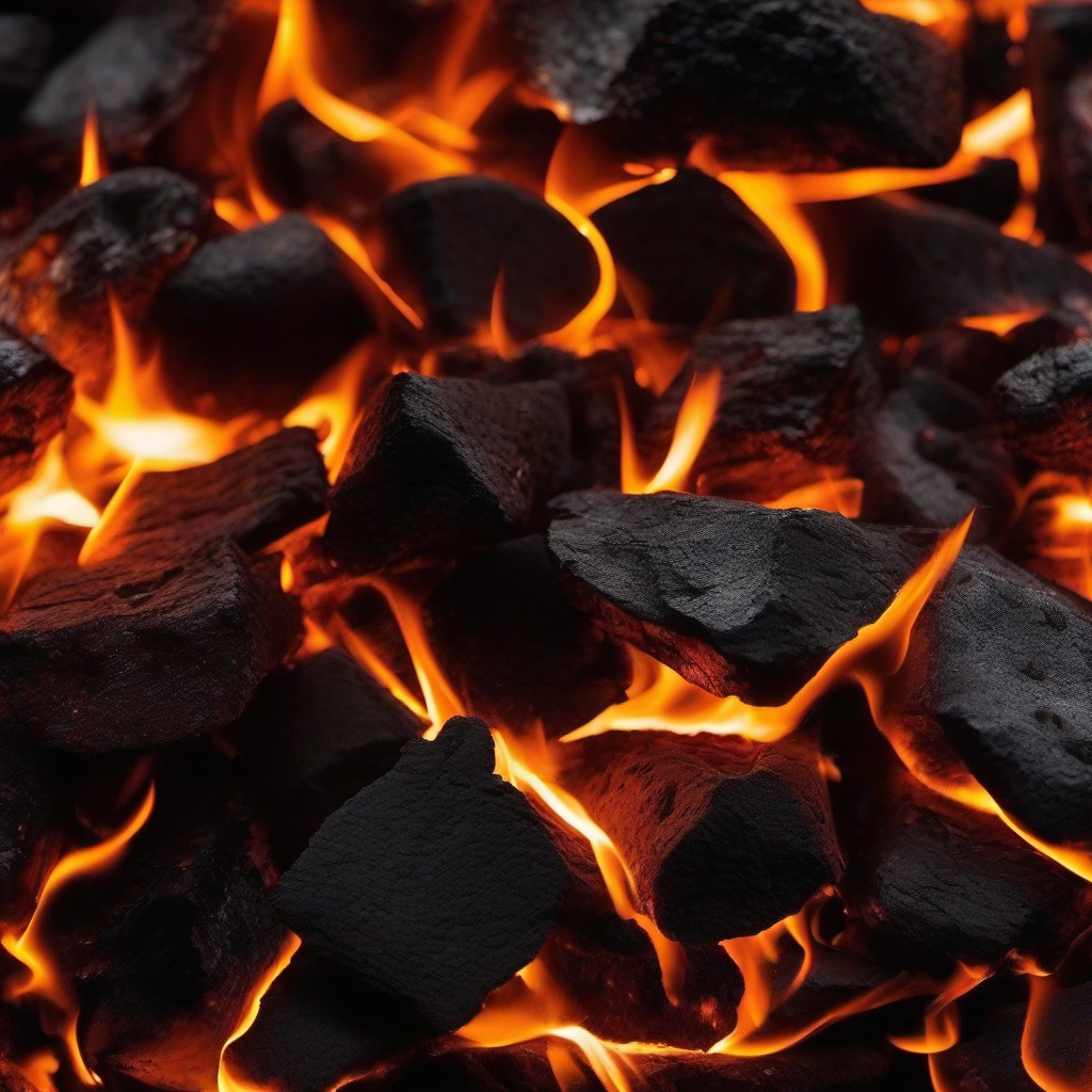 Fire Wallpaper - Flames burning with smoldering coals  background wallpaper