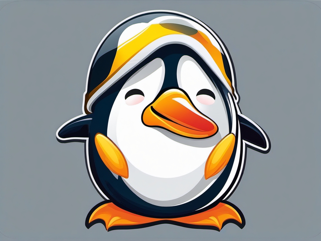 Funny penguin - Indulge in the humor of funny penguin illustrations, guaranteed to bring a smile to your face.  color vector clipart