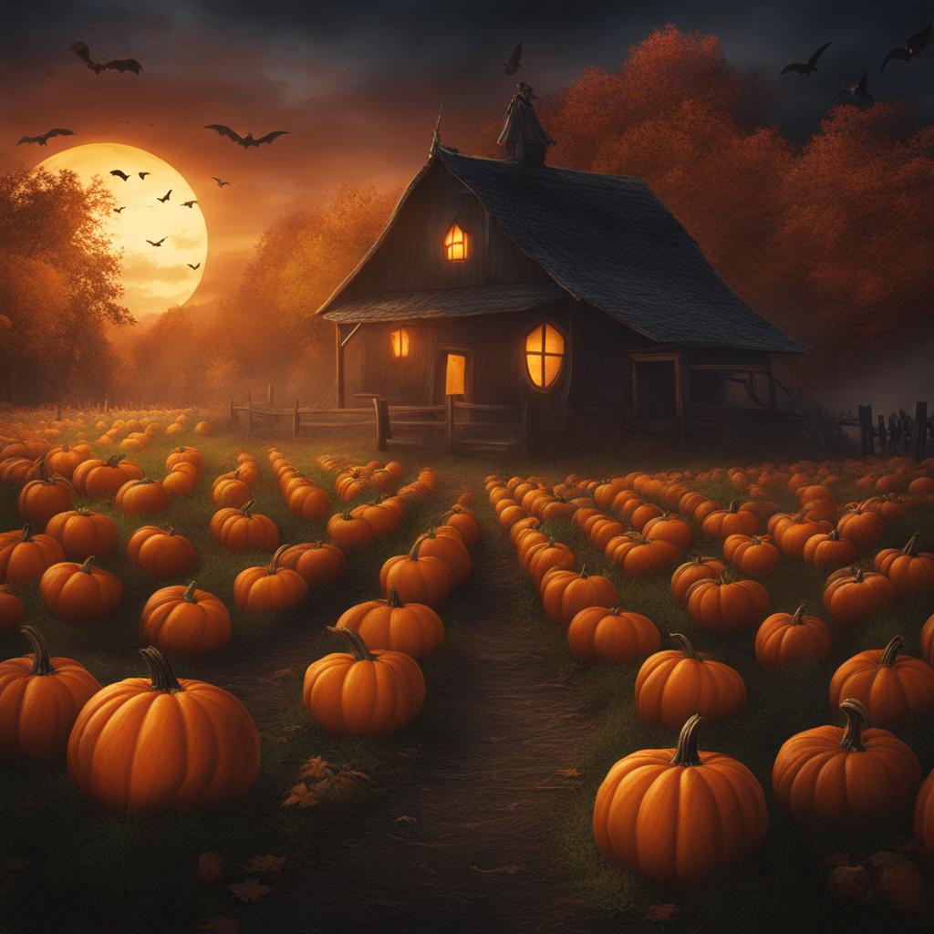 cursed pumpkin patch - capture a cursed pumpkin patch where the pumpkins have a life of their own. 