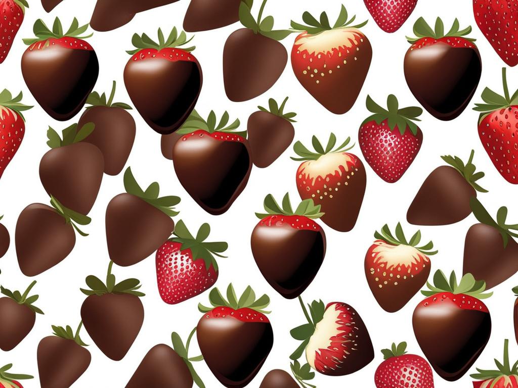 chocolate-covered strawberries dipped in dark, milk, or white chocolate. 