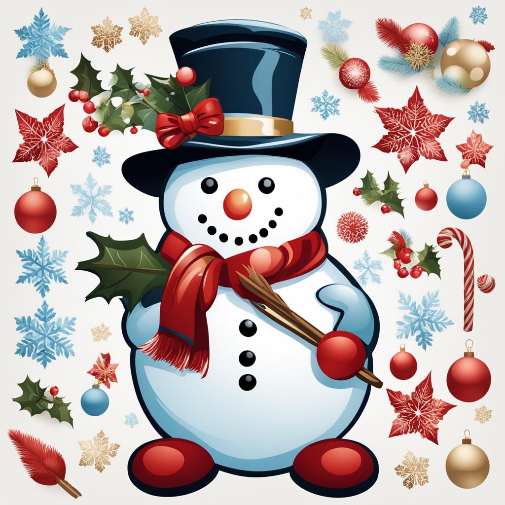 snowman clipart - embodying the charm of winter. 