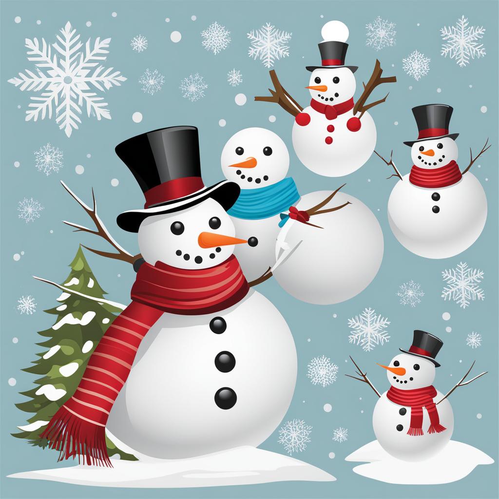 snowman clipart - classic snowman design for winter-themed projects. 