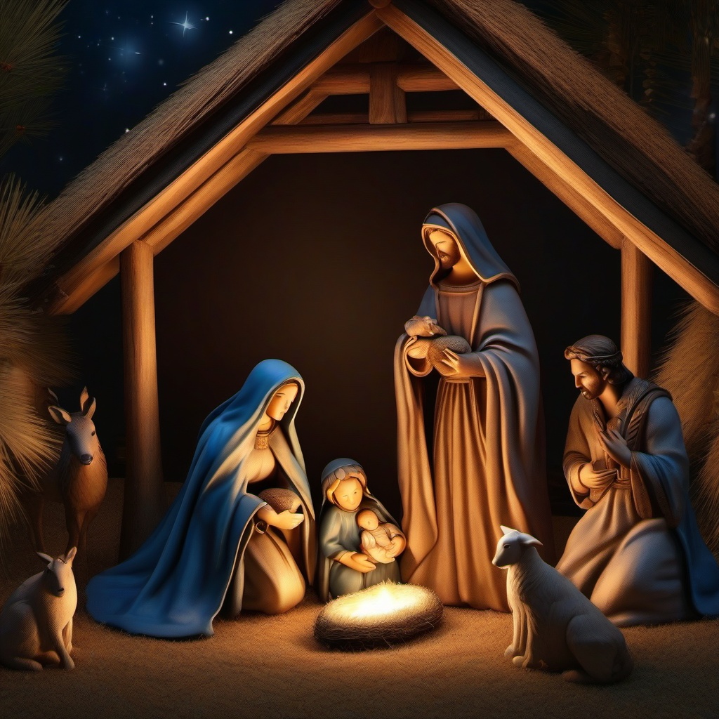 Christmas Background Wallpaper - large nativity backdrop  