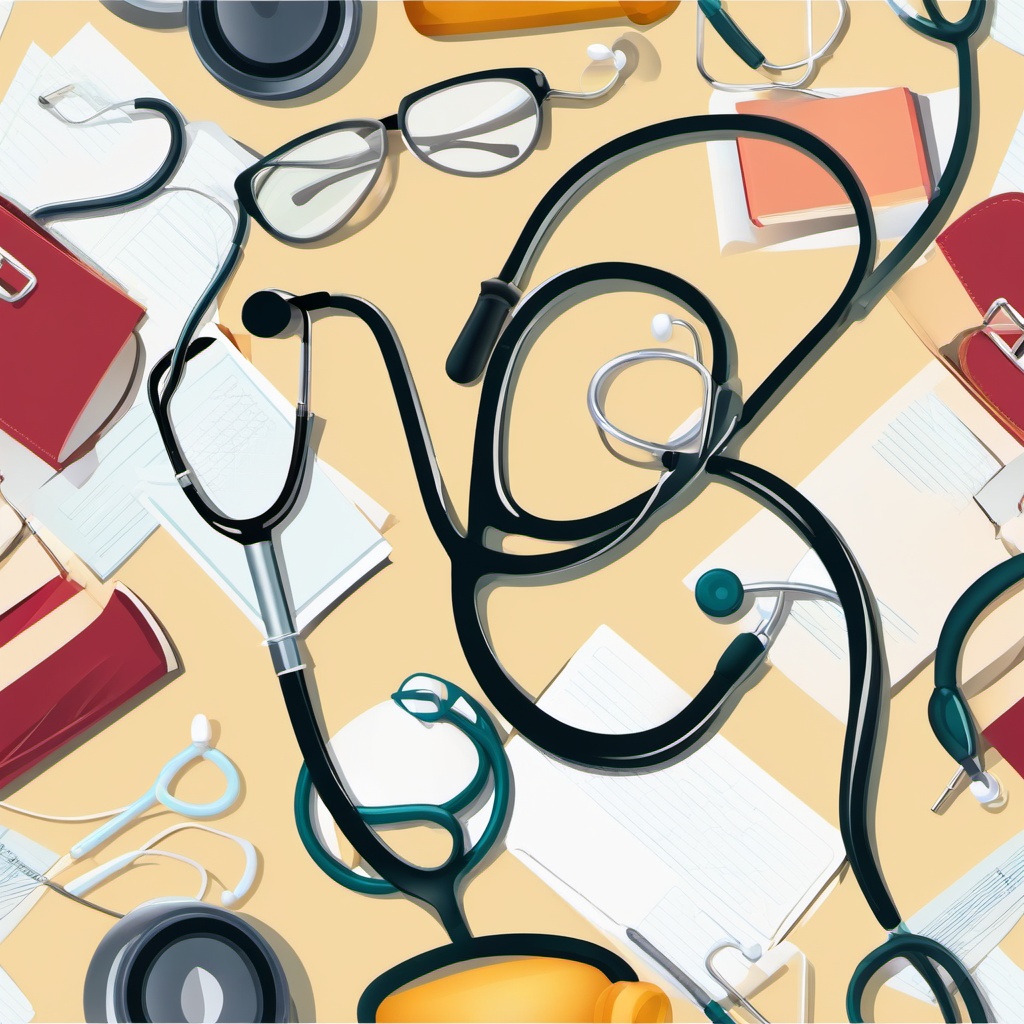 Stethoscope clipart - stethoscope and prescription pad  