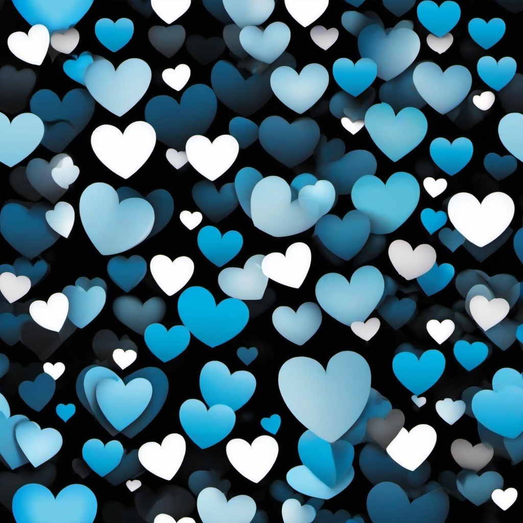 Heart Background Wallpaper - blue heart black background  