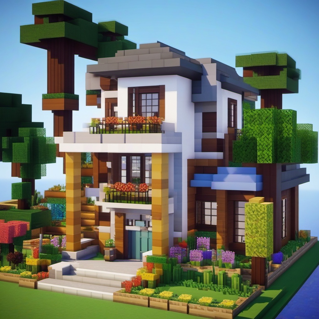 adorable cute house with colorful interiors - minecraft house design ideas minecraft block style