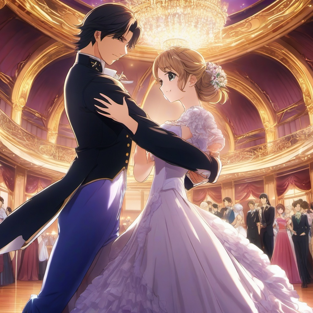 Royal ballroom dance floor. anime, wallpaper, background, anime key visual, japanese manga