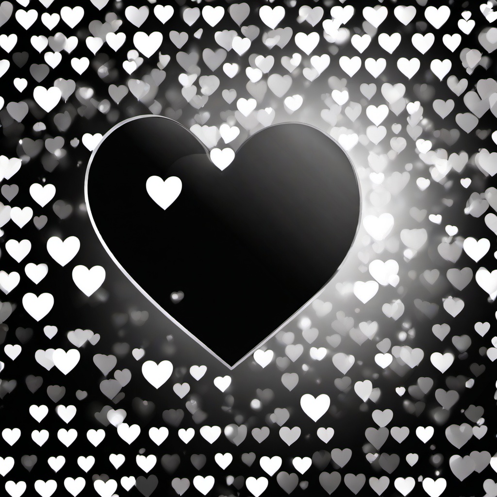 Heart Background Wallpaper - white love heart black background  