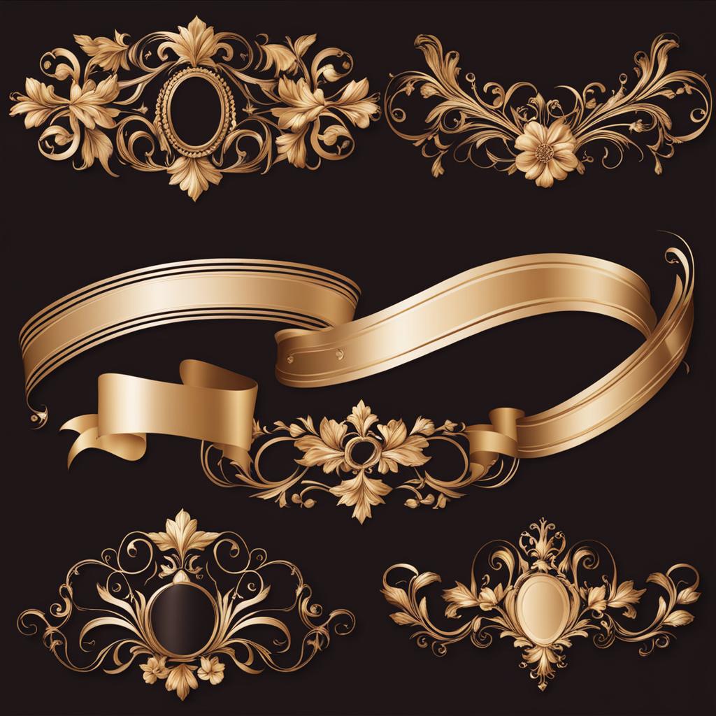 ribbon clipart - an ornate ribbon with graceful swirls, an embellishment of elegance and allure 