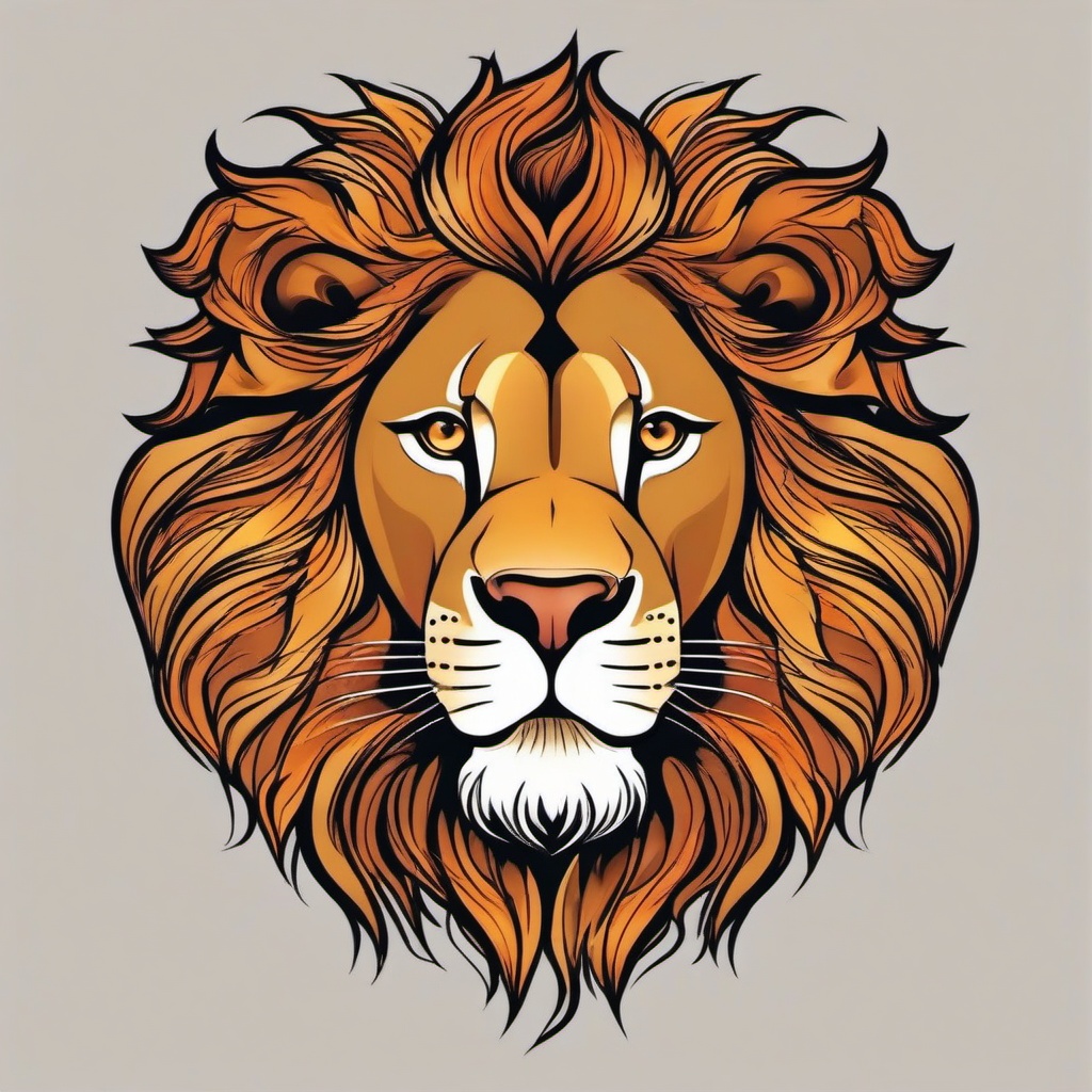 lion tattoo leo  simple vector color tattoo