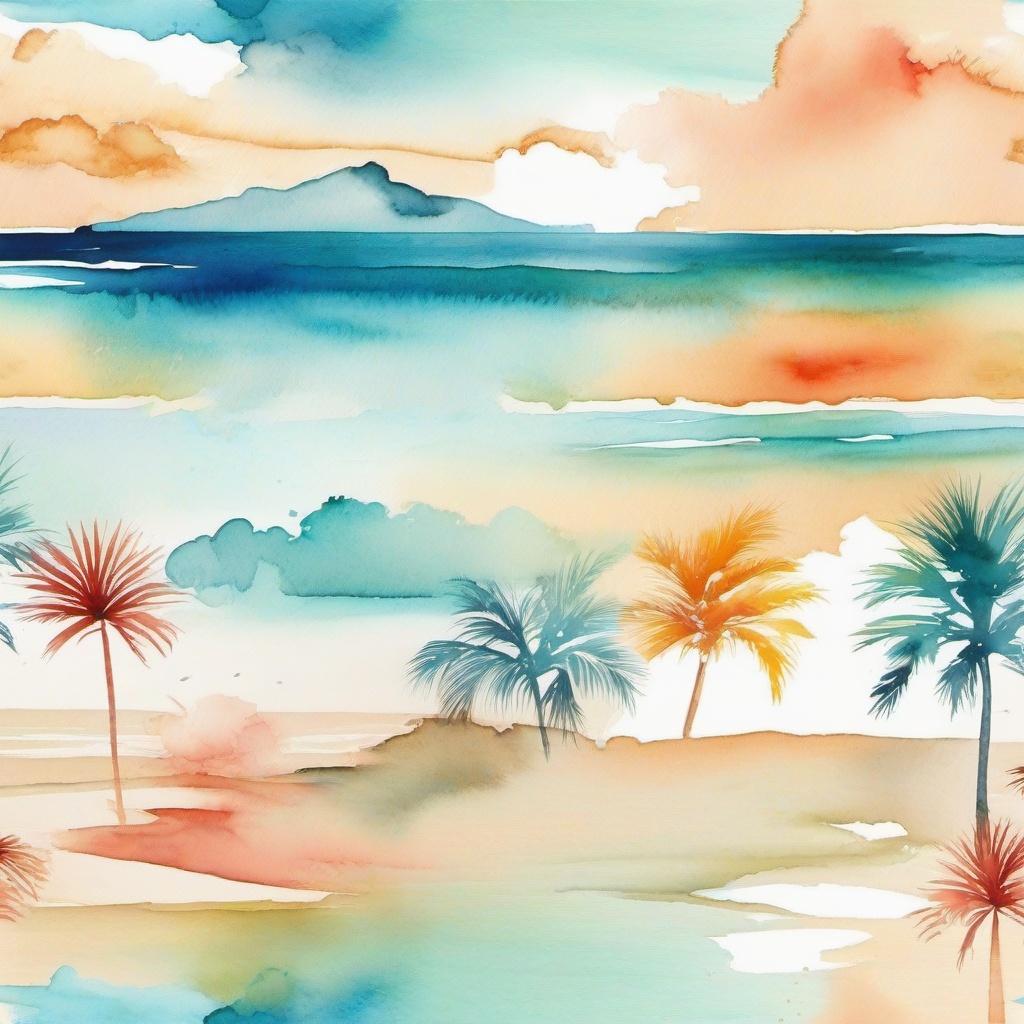 Beach background - beach watercolor wallpaper  