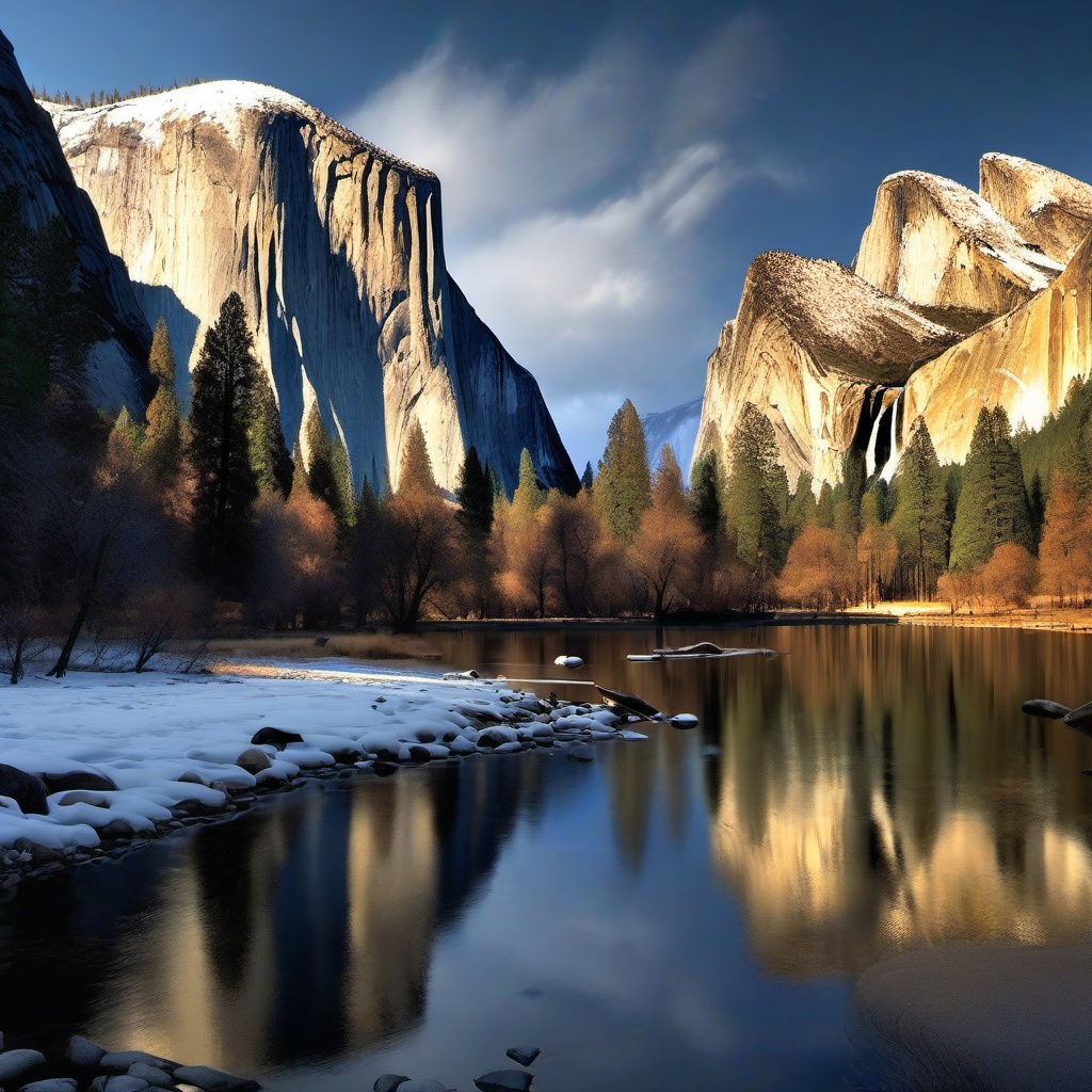 Pretty Wallpapers - Embellish your digital space with the stunning vistas of Yosemite National Park, where the beauty of nature paints a pretty and awe-inspiring picture.  intricate patterns, splash art, wallpaper art