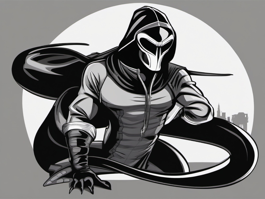 Cobra Cartoon - Cartoon of cobra with hood raised  