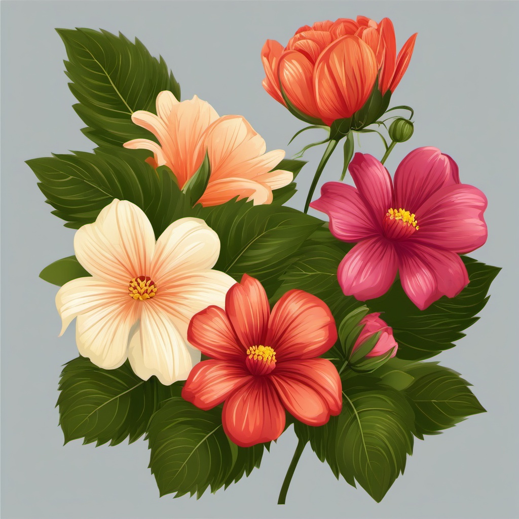 Clipart picture of a flower, A detailed and realistic depiction of a flower.  simple, 2d flat