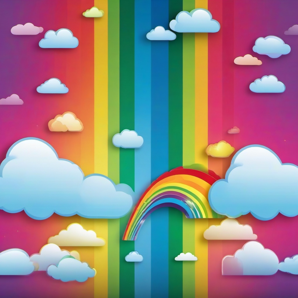 Rainbow Background Wallpaper - clouds and rainbow wallpaper  