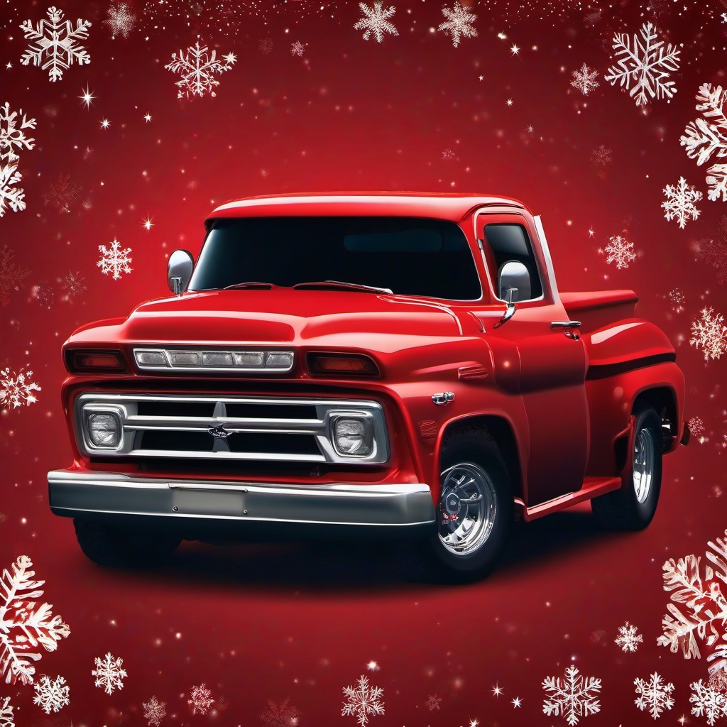 Christmas Background Wallpaper - red truck backdrop  