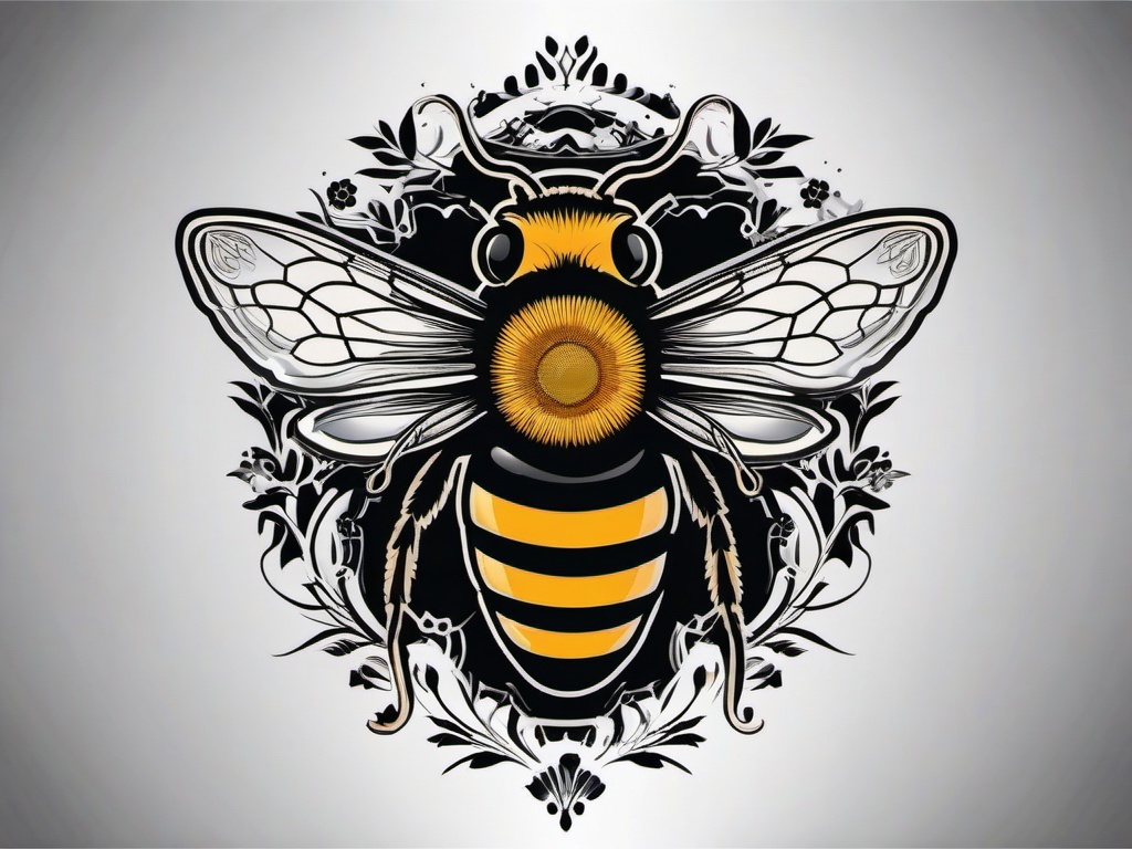 ghost bee tattoo  vector tattoo design