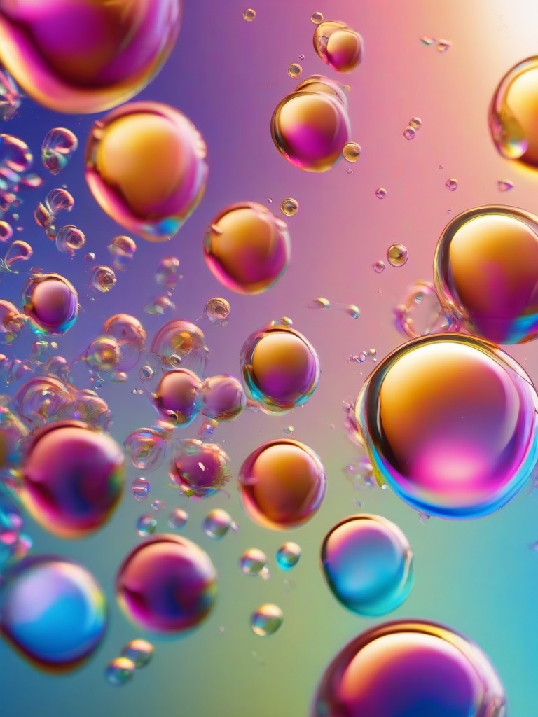 Bubble clipart - bubbles popping in slow motion  