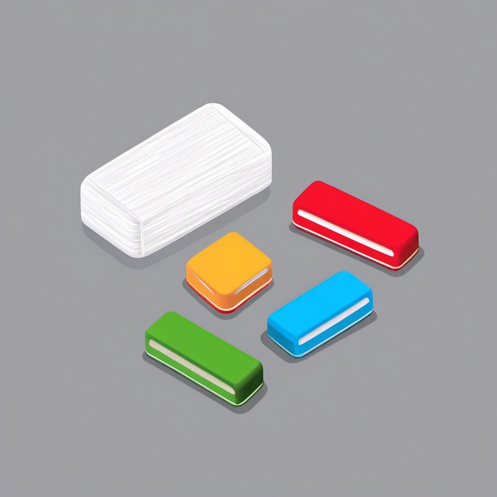 Eraser Sticker - Correcting mistakes with the soft and efficient eraser, , sticker vector art, minimalist design